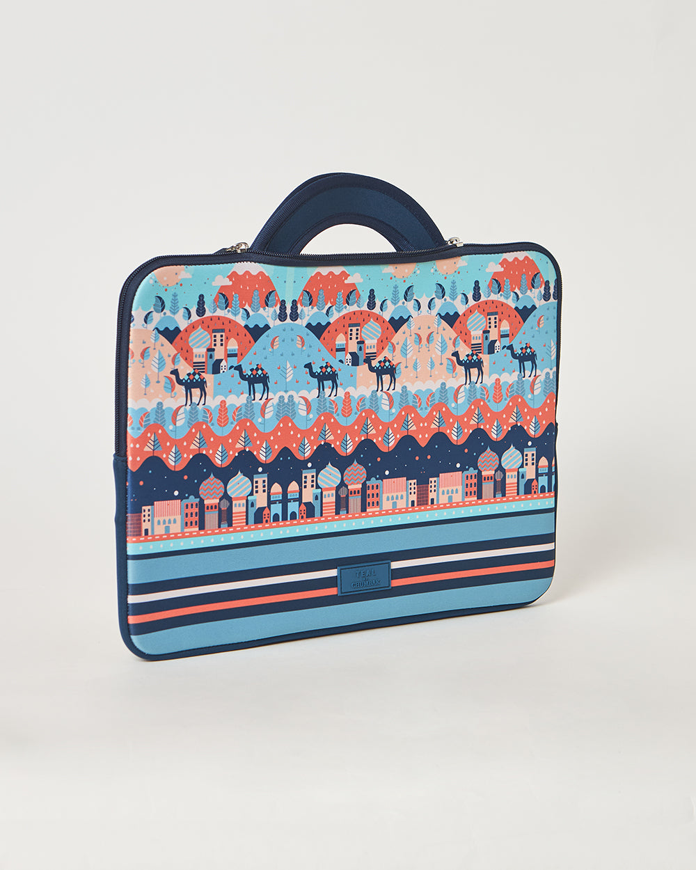 Teal by Chumbak Desert Caravan Laptop Sleeve, 15"