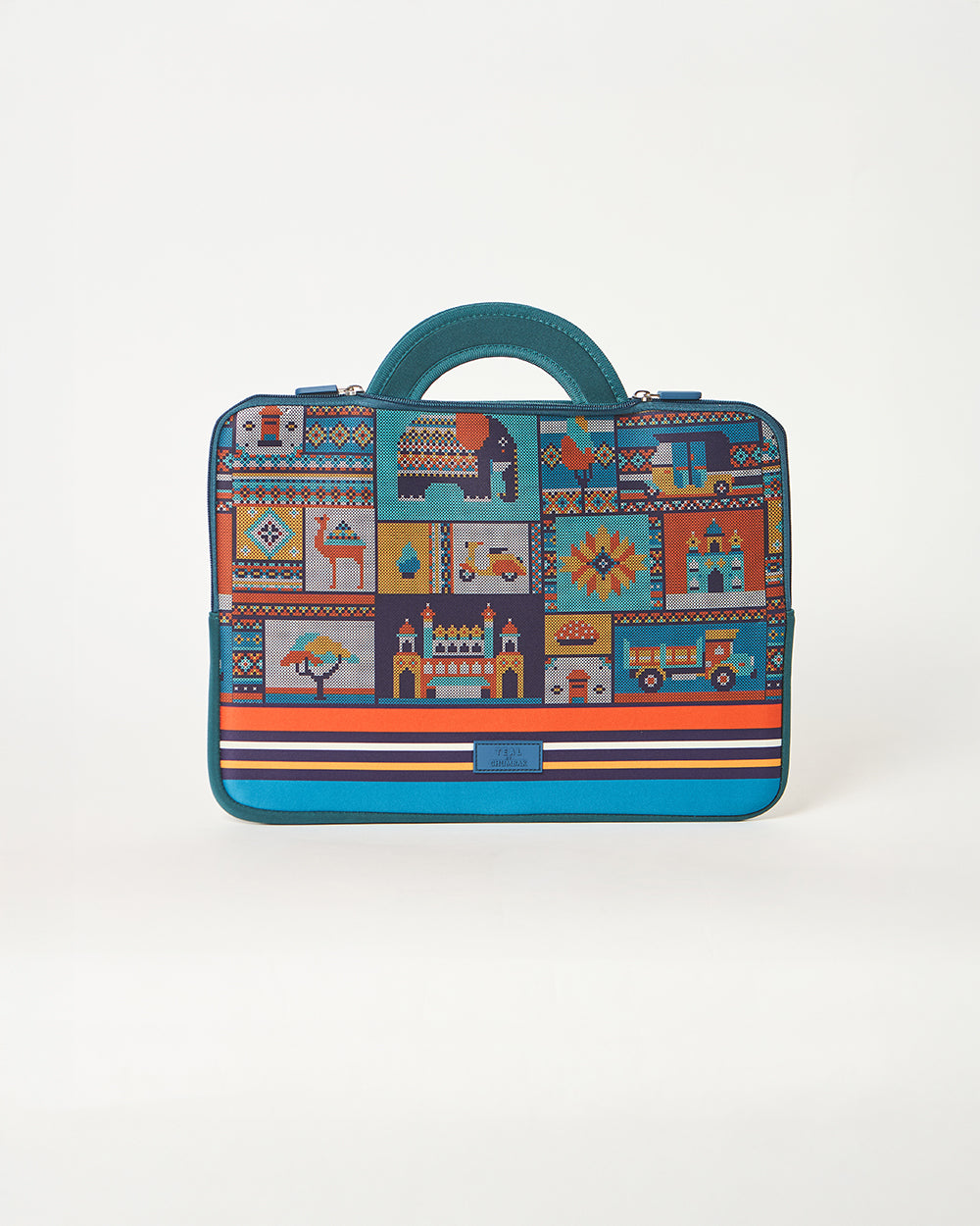 Teal by Chumbak Folk Tales Laptop Sleeve, 13"
