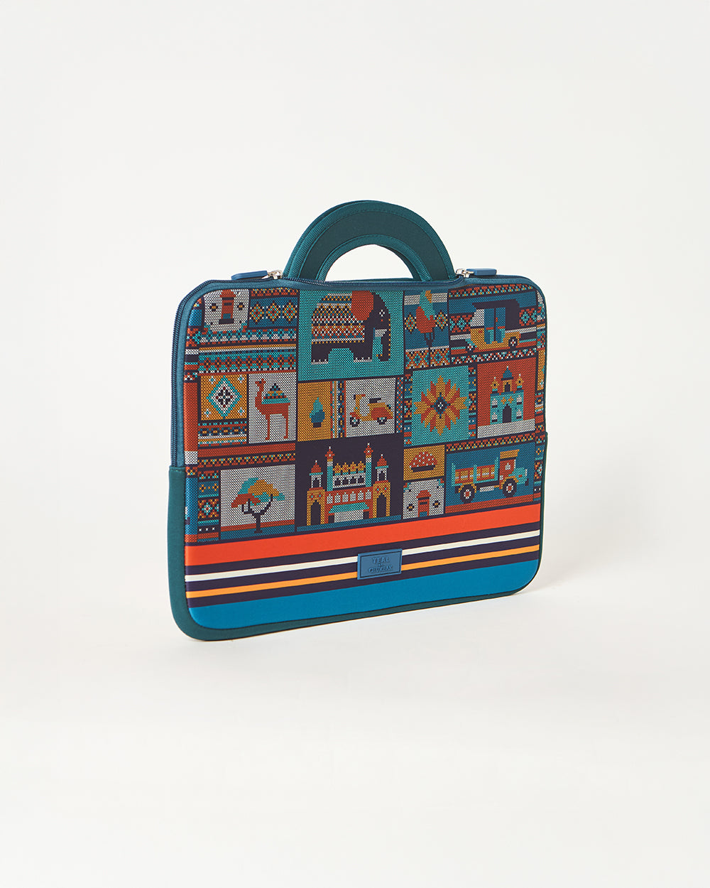 Teal by Chumbak Folk Tales Laptop Sleeve, 13"