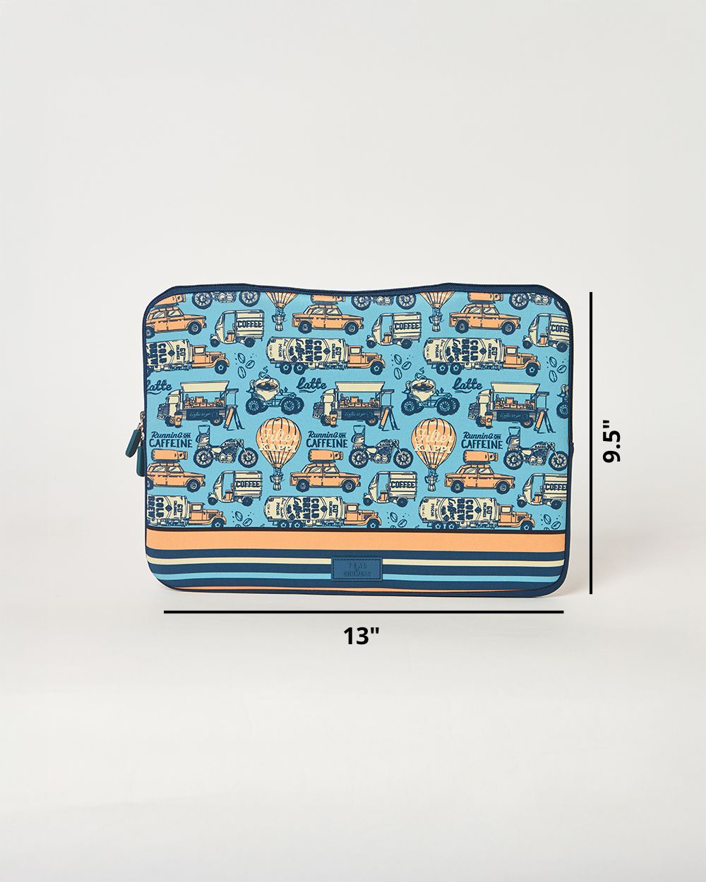 Teal by Chumbak Caffeine Hustle Laptop Sleeve, 13"