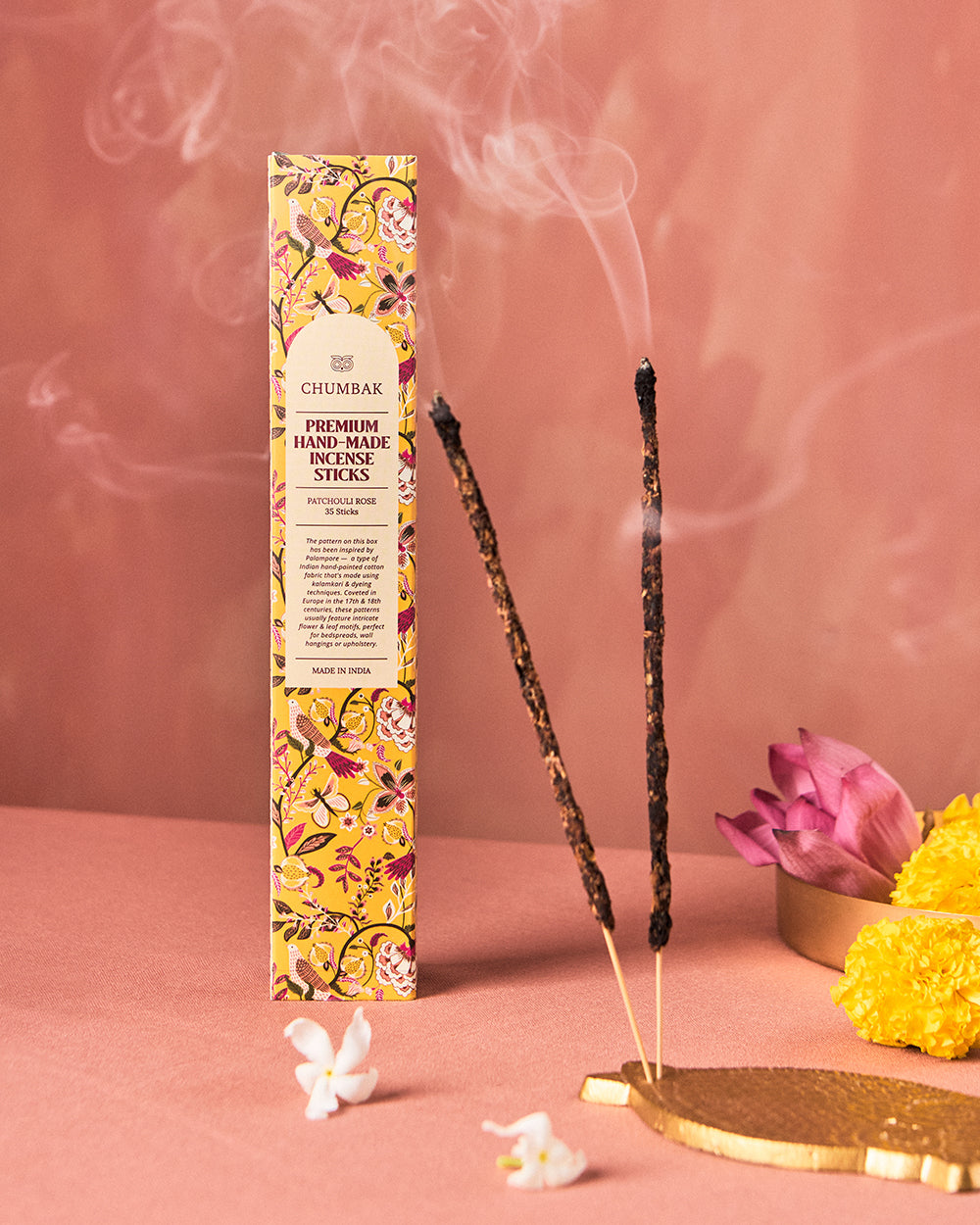 Patchouli Rose Incense Sticks - Pack of 35