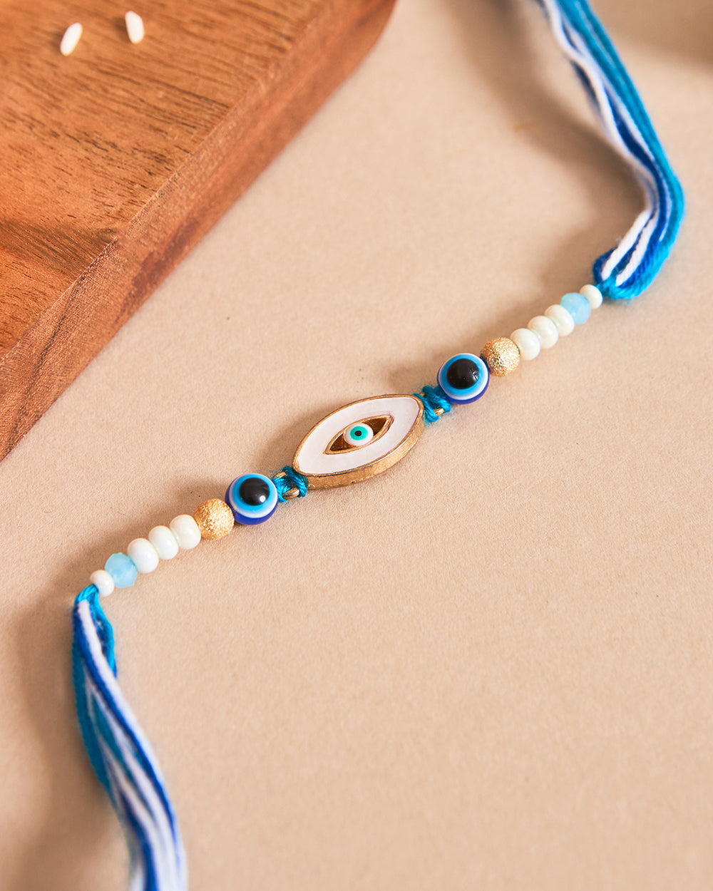 Evil-Eye Rakhi - Beads & Thread