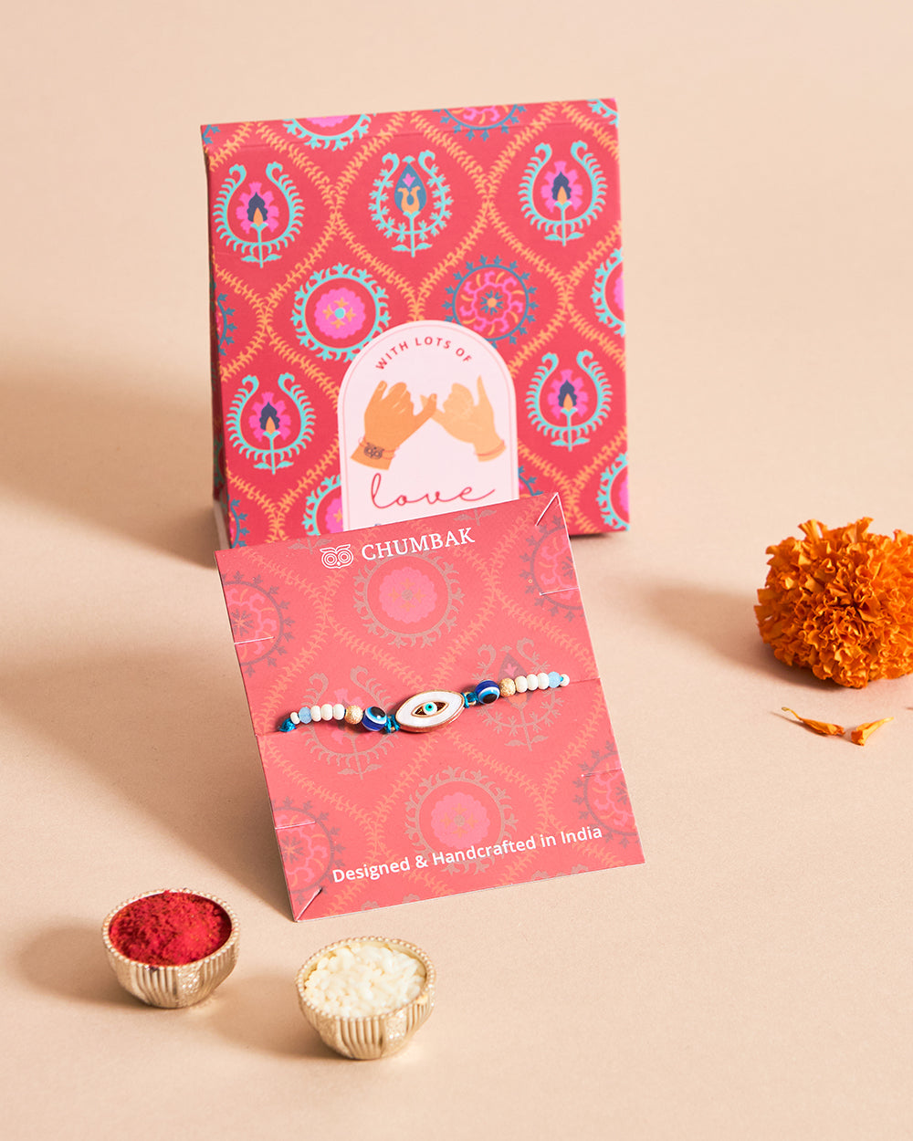 Evil-Eye Rakhi - Beads & Thread