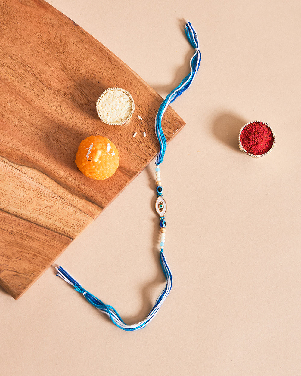 Evil-Eye Rakhi - Beads & Thread
