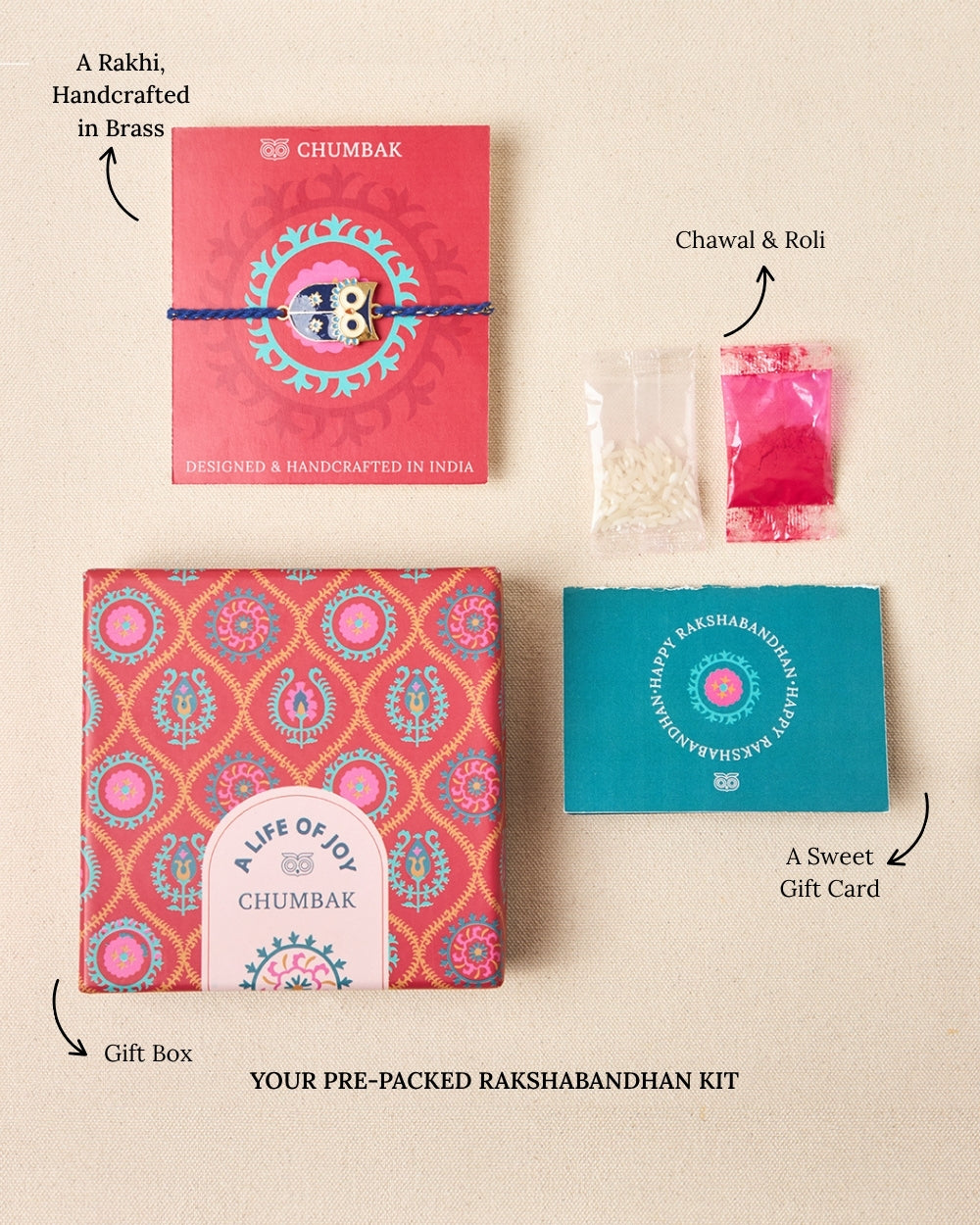 Owl-some Rakhi - Brass Motif