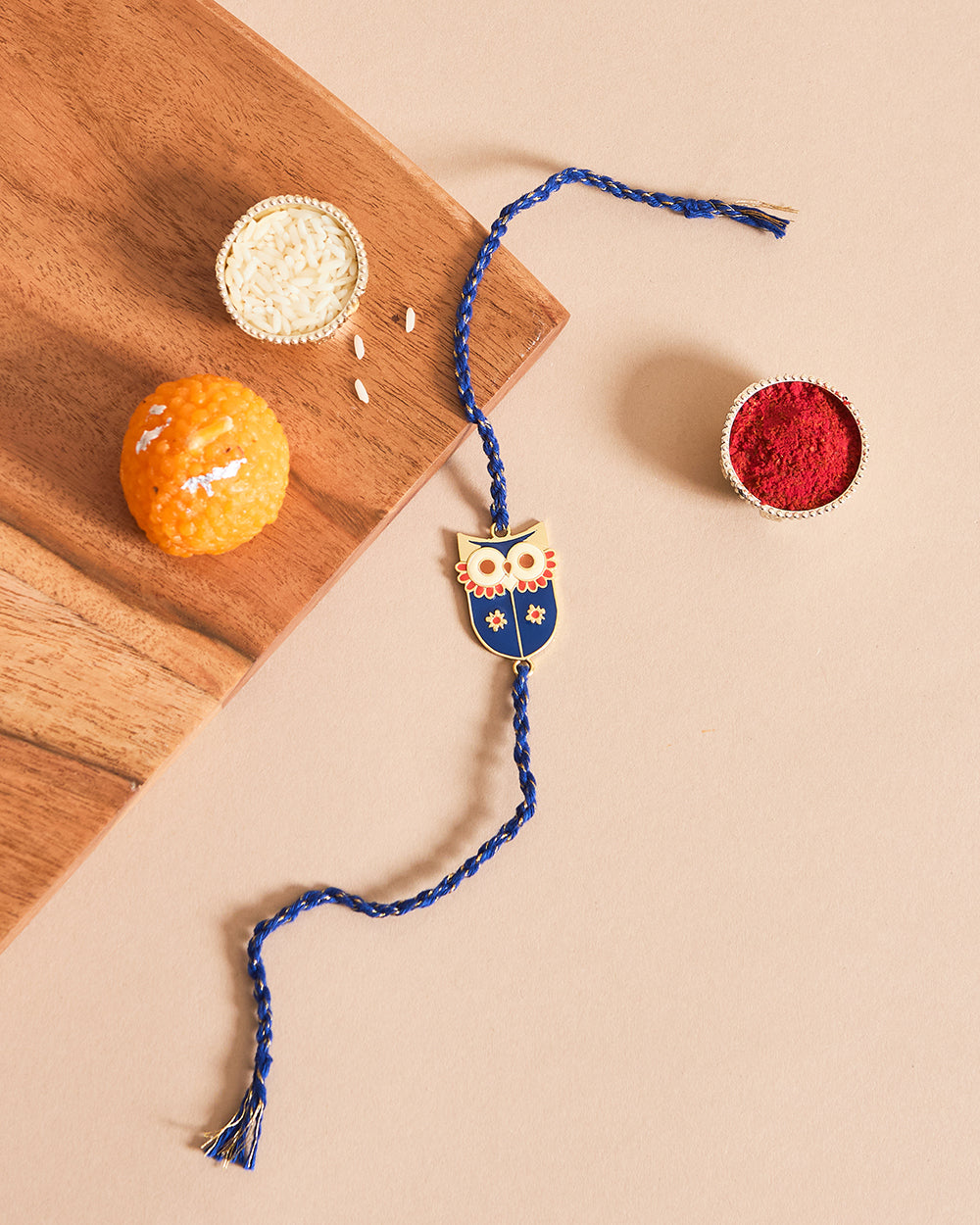 Owl-some  Rakhi - Brass Motif