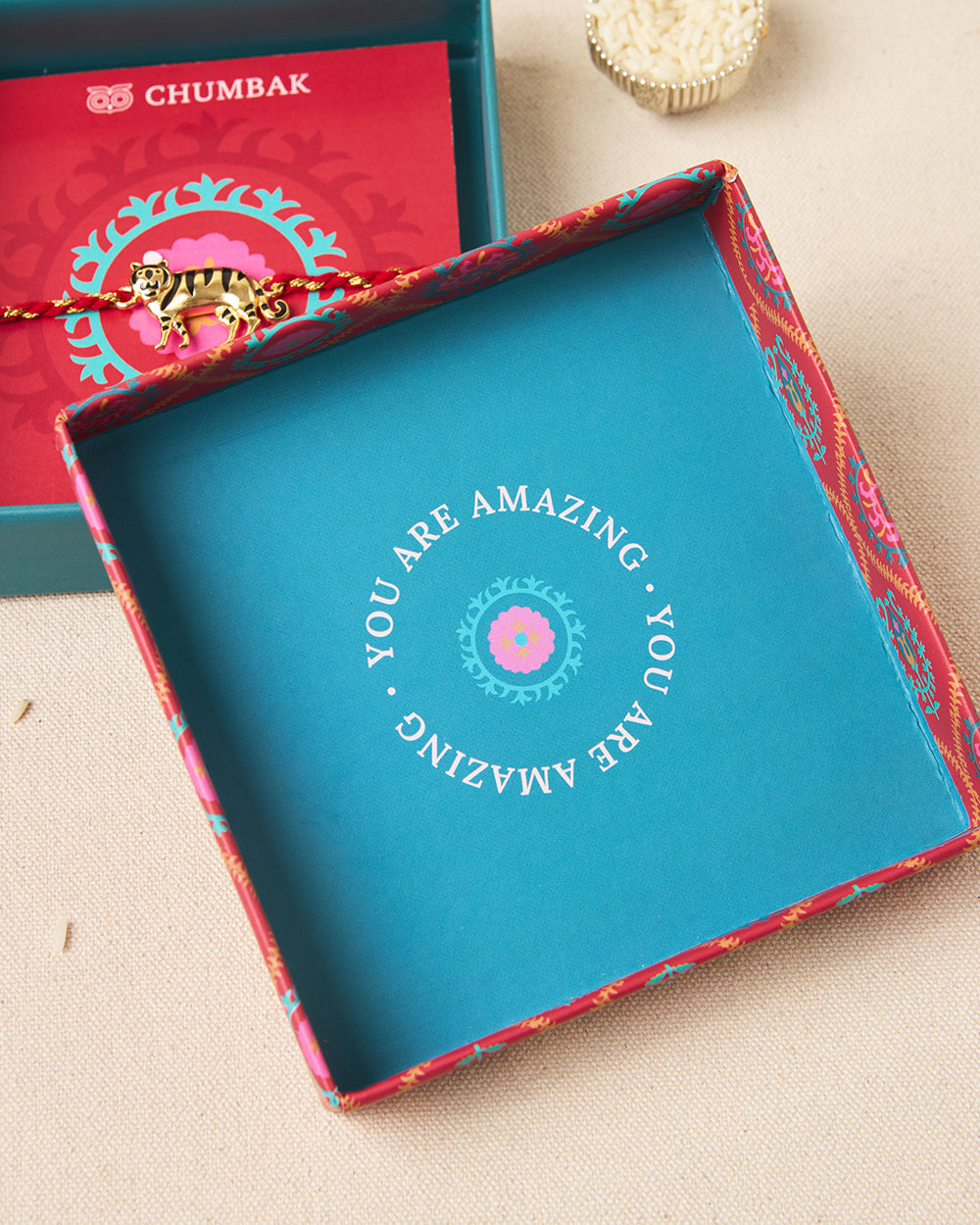 Sher Rakhi - Brass Motif