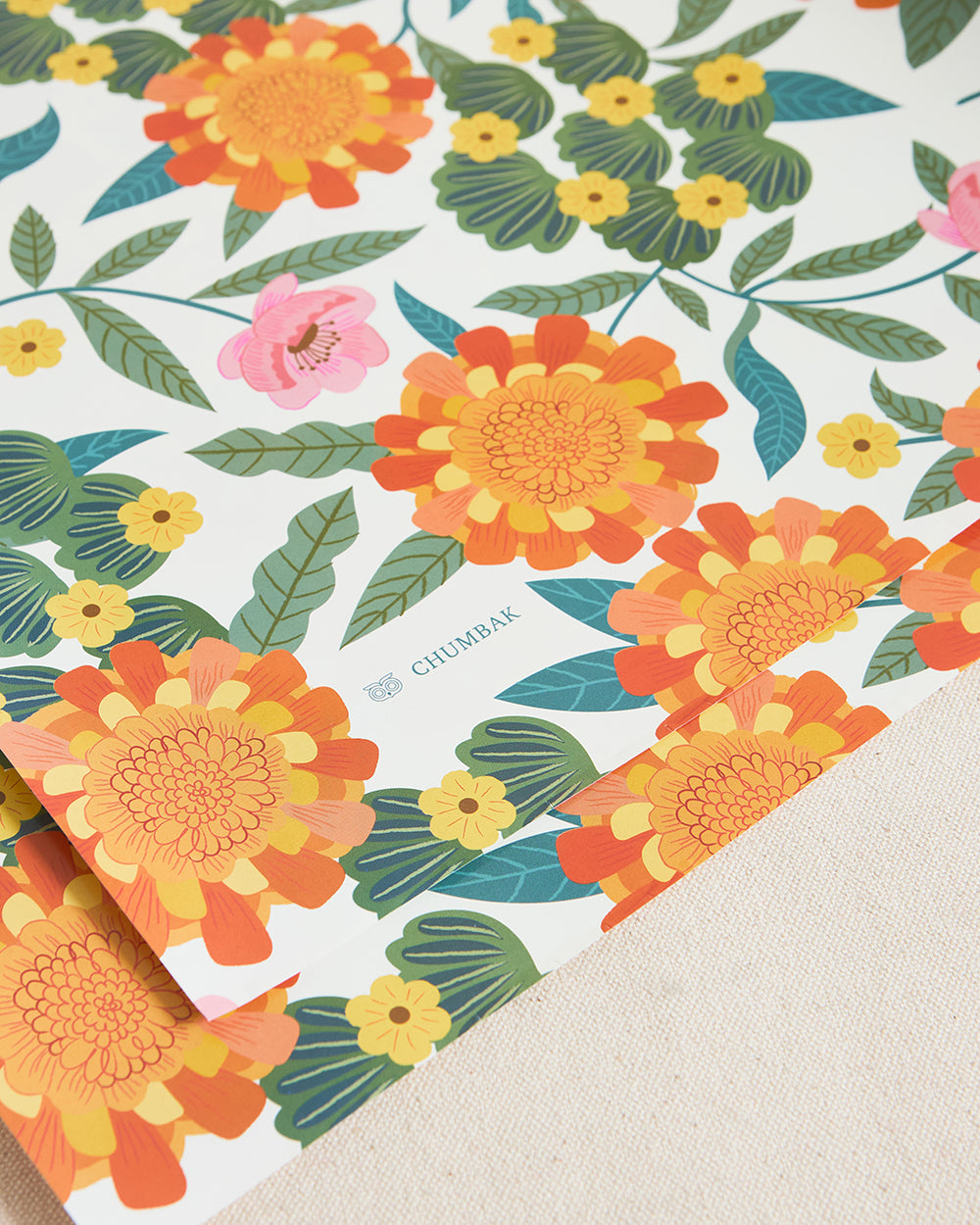 Marigold Wrapping Sheet - Set of 5