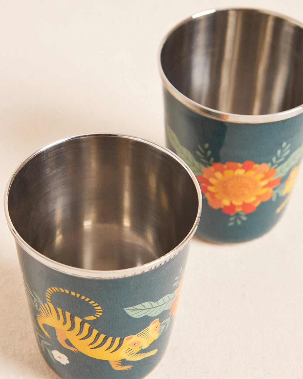 Marigold Steel Tumblers Set of 2 - Blue