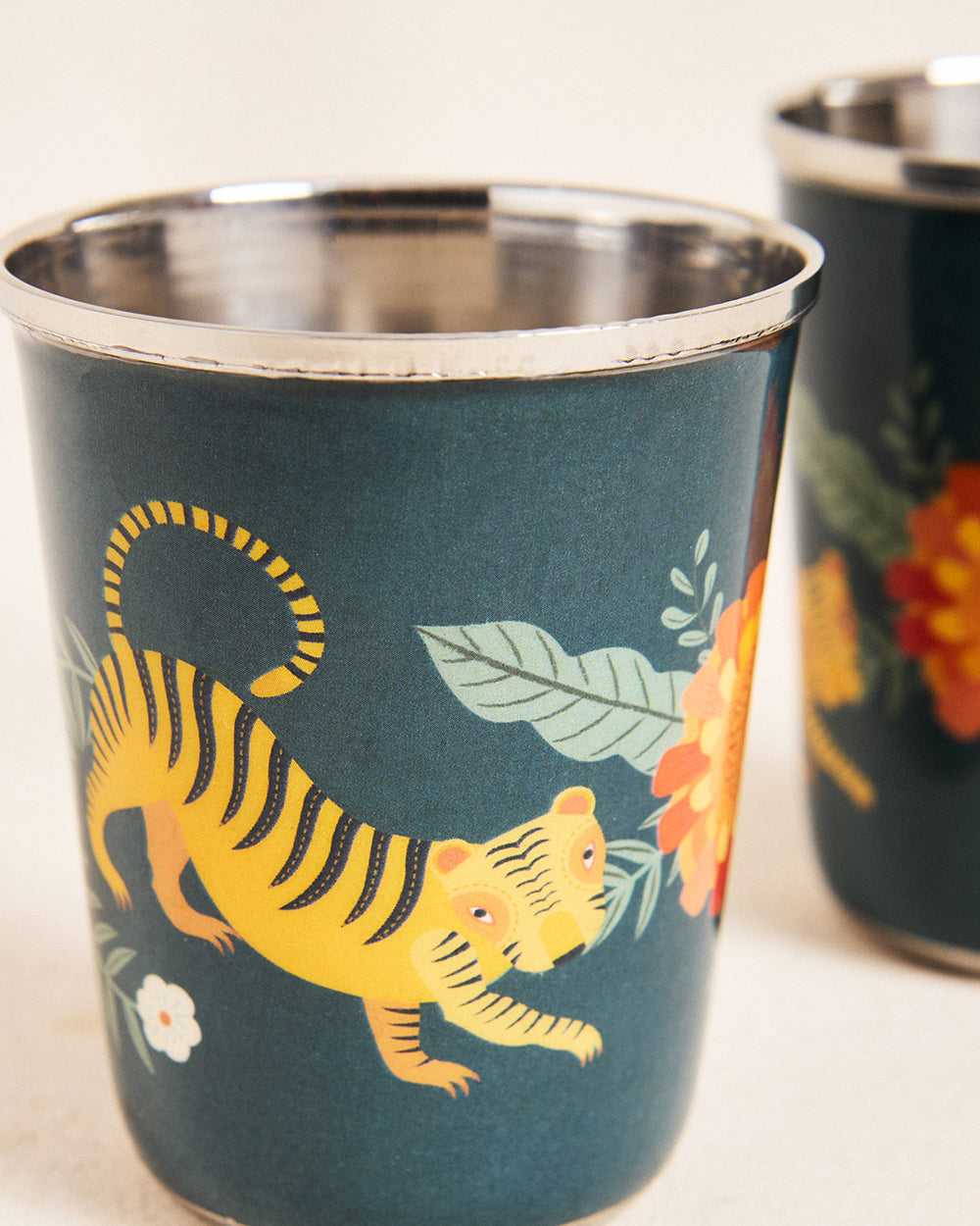 Marigold Steel Tumblers Set of 2 - Blue