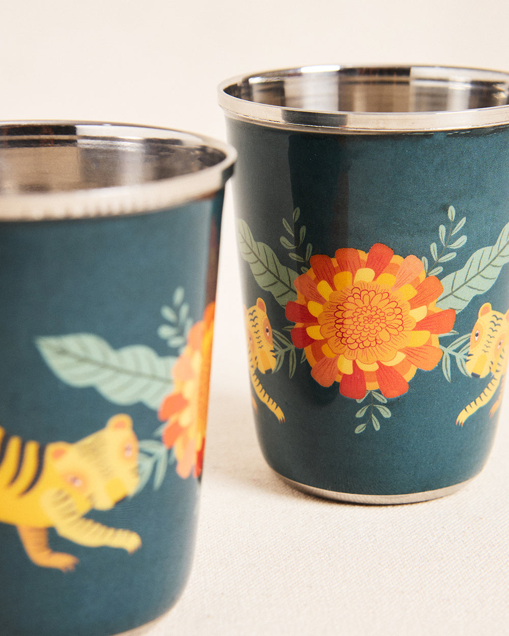 Marigold Steel Tumblers Set of 2 - Blue