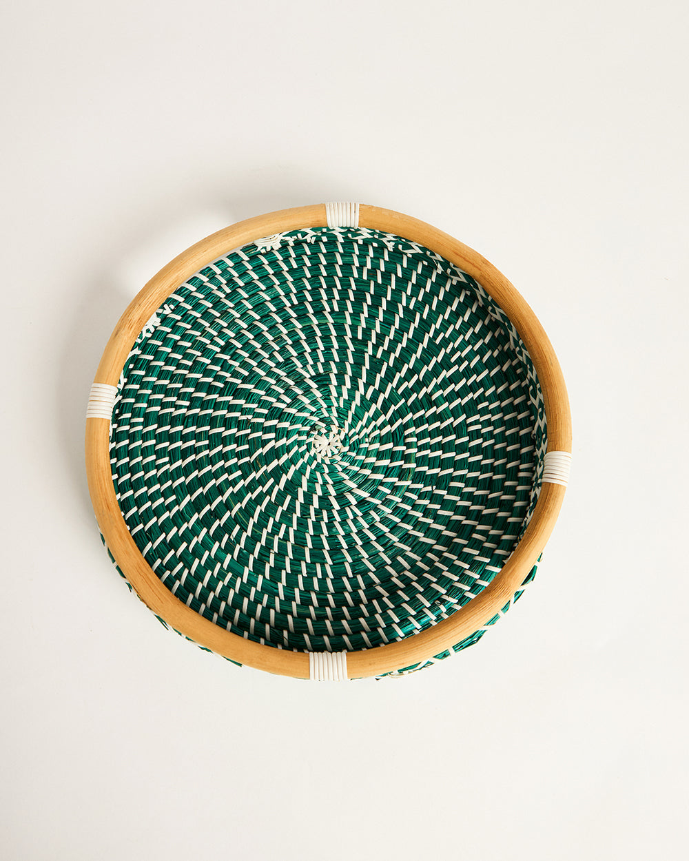 Bali Seagrass Tray, Green - 40 cm