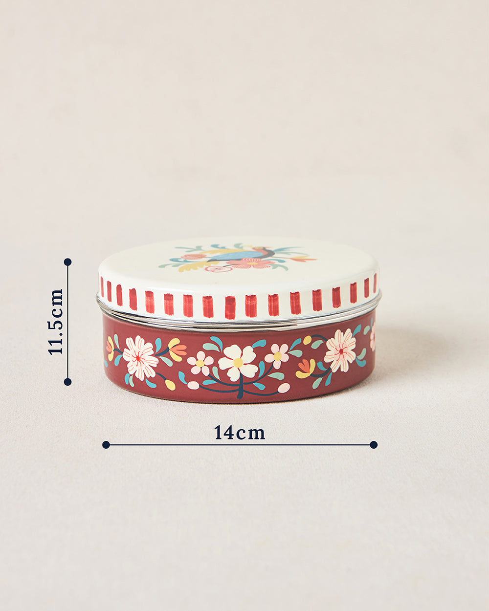 Monal Oval Hand-painted Tiffin, 600ml | Kashmir Trails