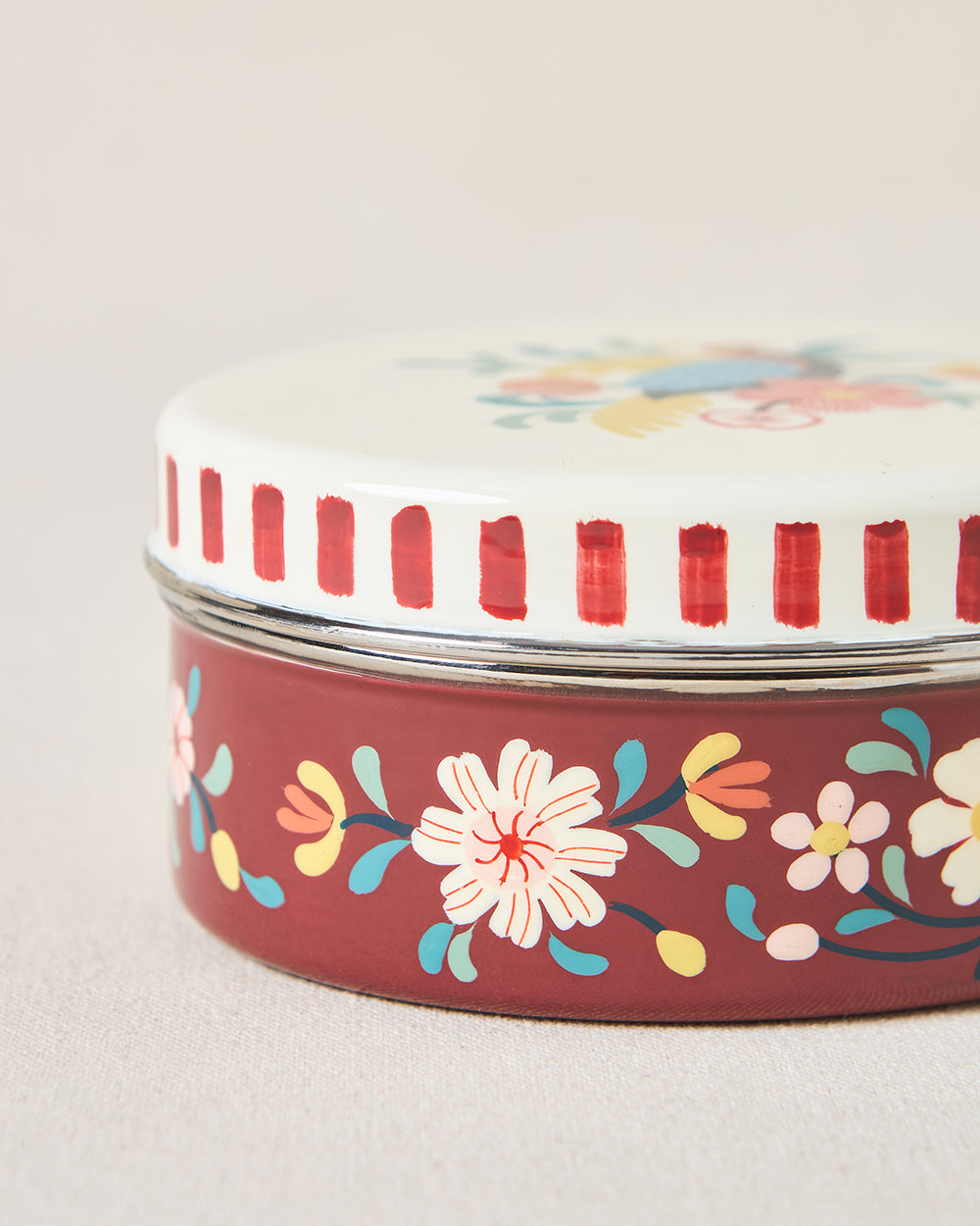 Monal Oval Hand-painted Tiffin, 600ml | Kashmir Trails