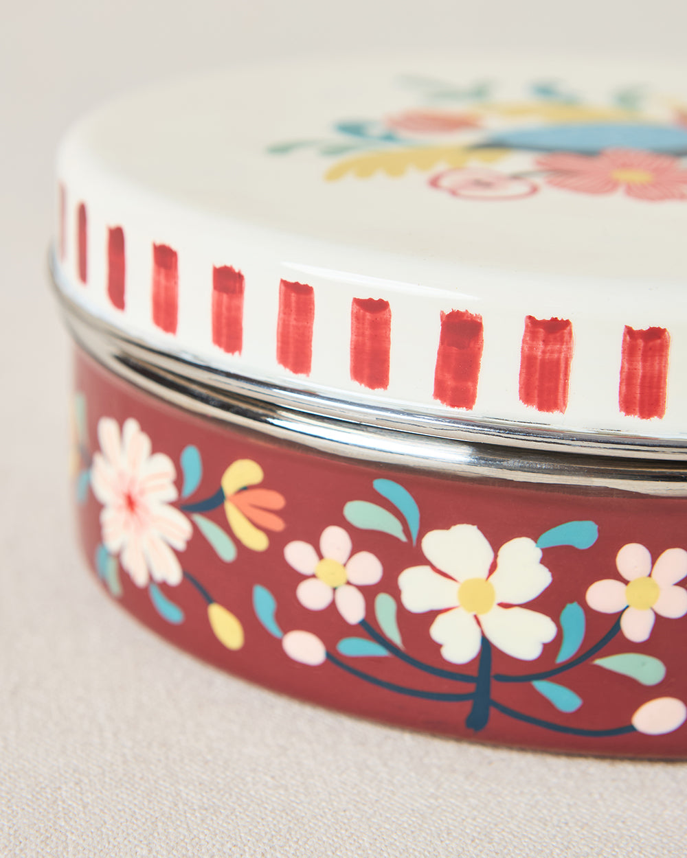 Monal Oval Hand-painted Tiffin, 600ml | Kashmir Trails