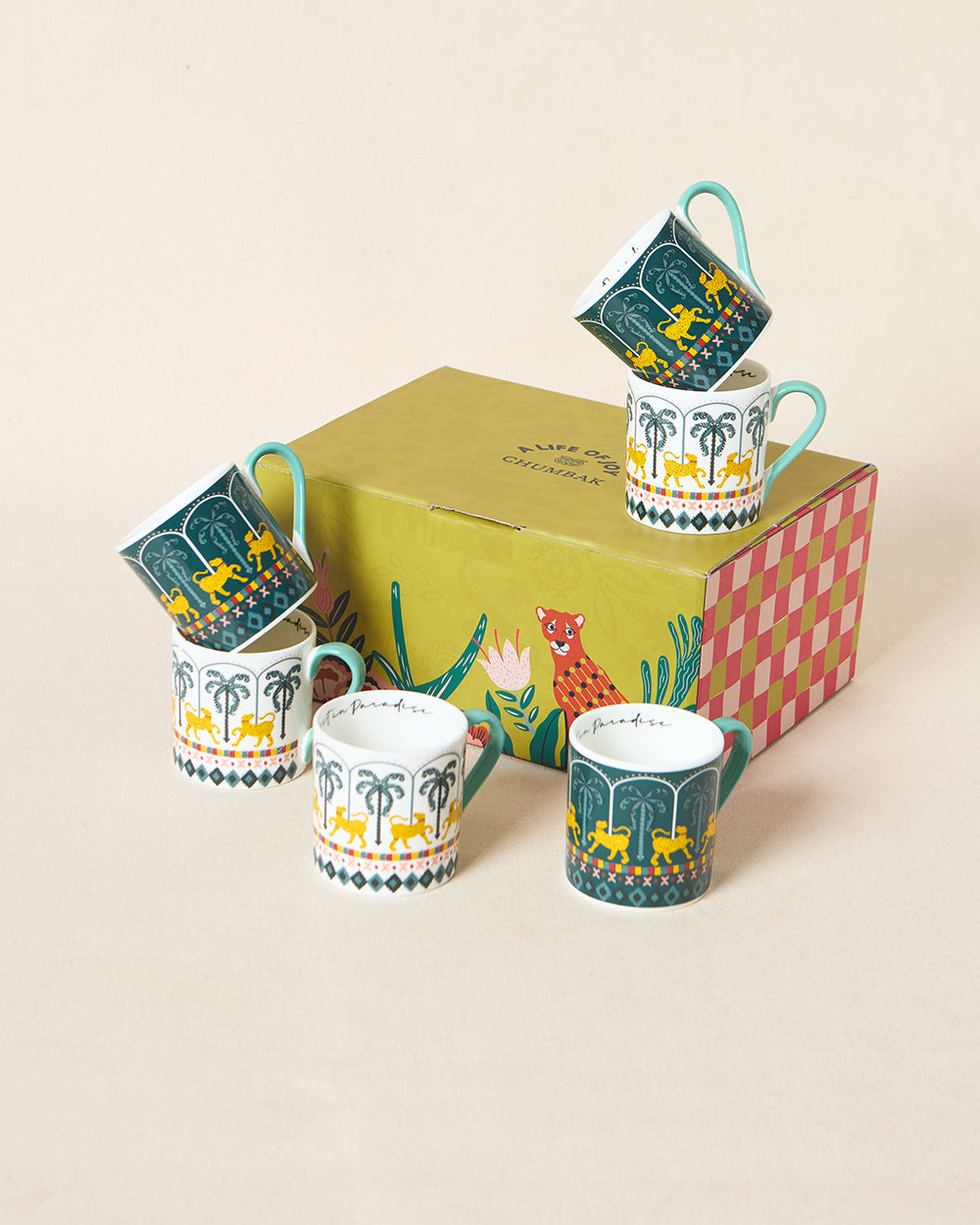 Jungle SoirÃ©e Mugs Gift Set of 6 | Lost in Paradise