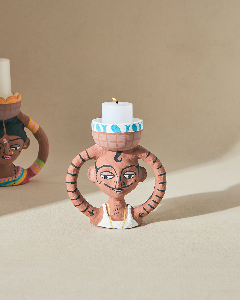 Bala Paper Mache Candle Stand | Lost in Paradise