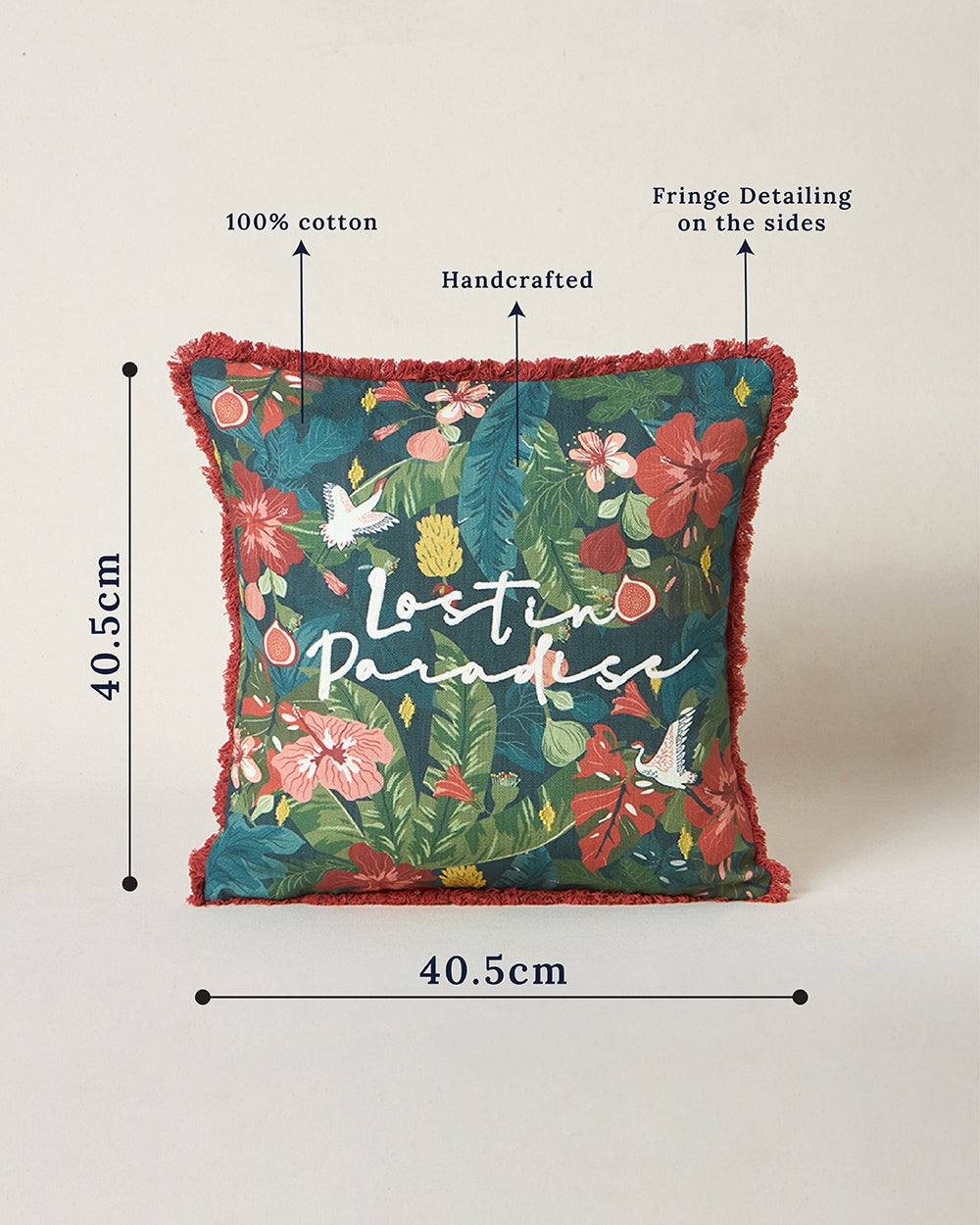 Lost In Paradise Cushion Cover, 16"