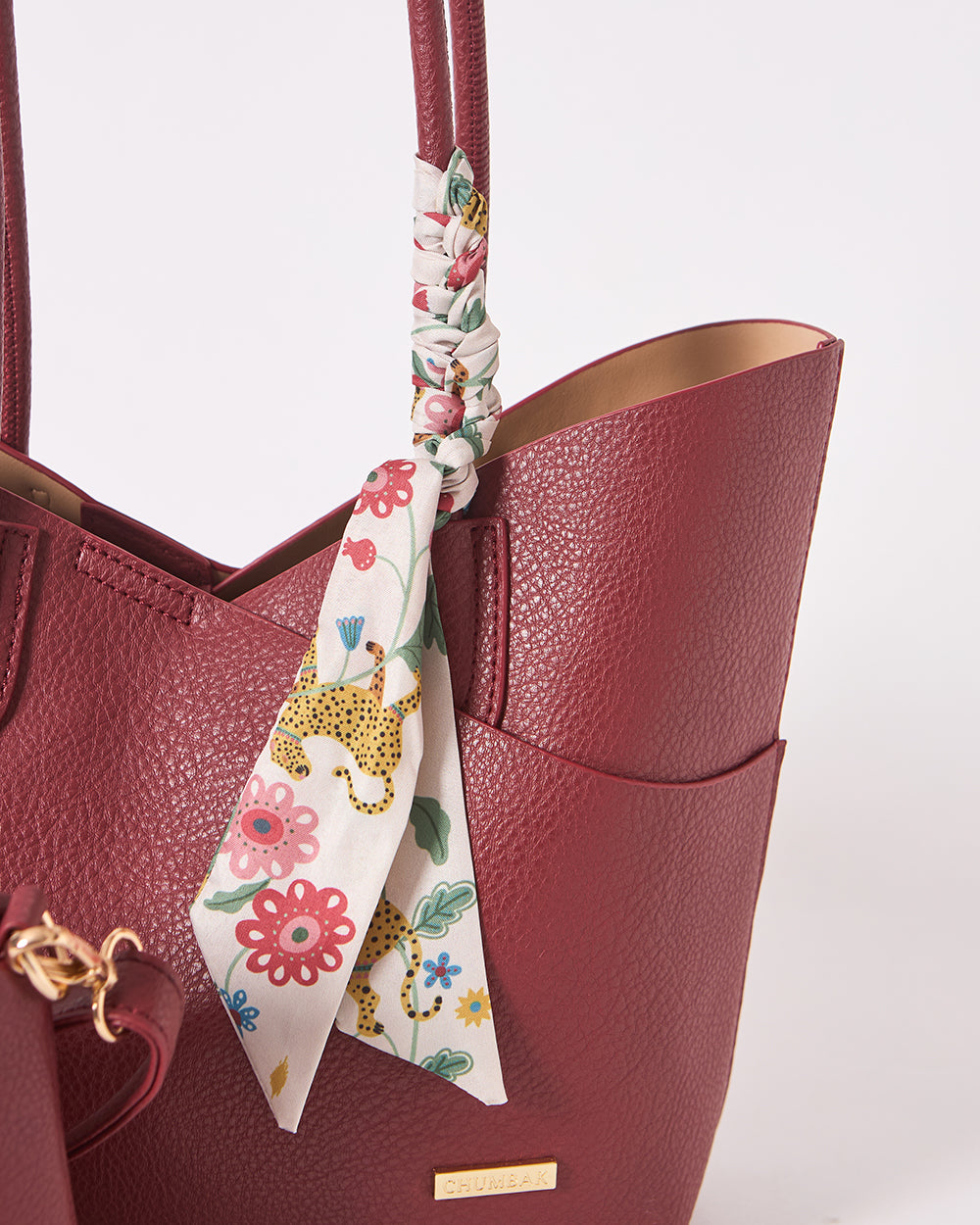 The Skies Tote & Sling Bag, Maroon | Lost In Paradise