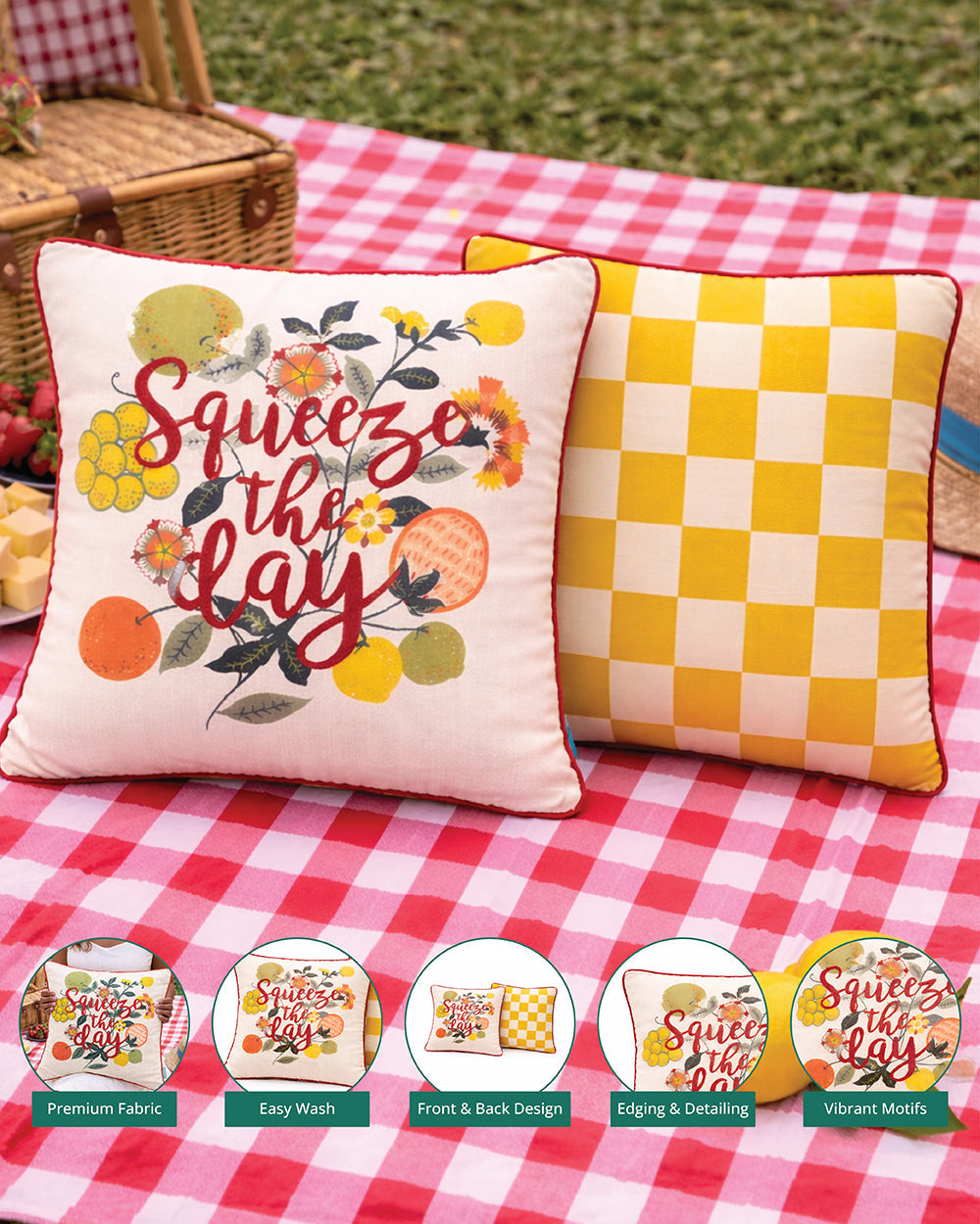 Squeeze the Day Cushion| Citrus Zest