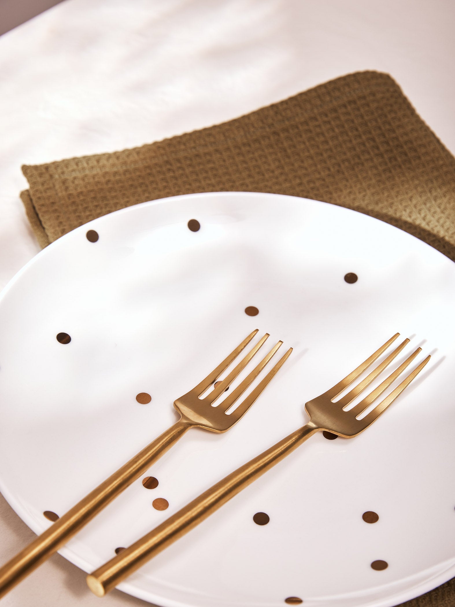 Gold Dinner Fork Set