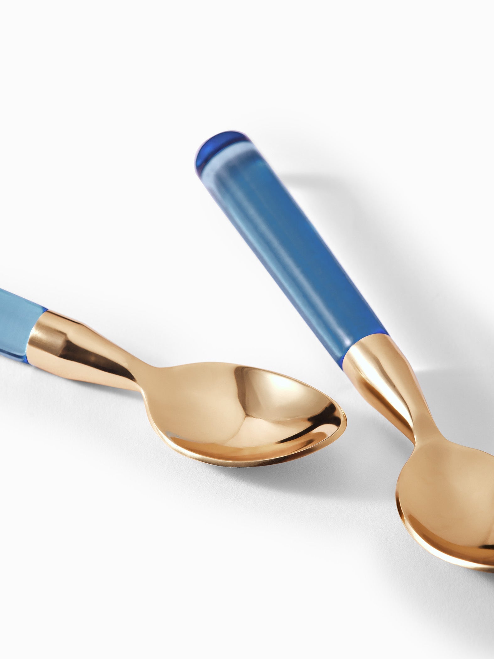 Gold & Acrylic Dessert Spoons