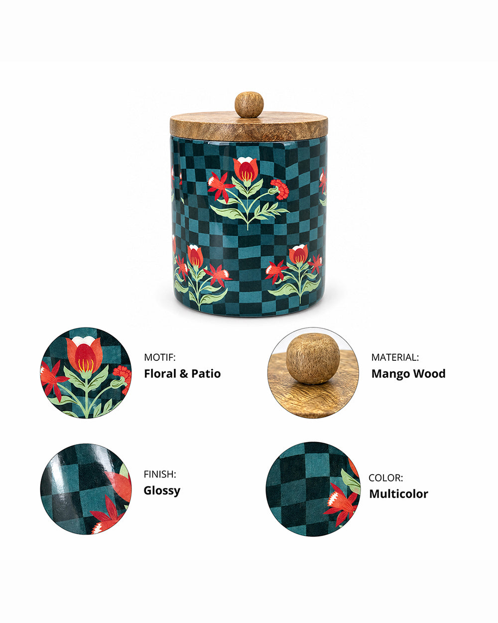 Patio Wooden  Jar | Haveli Socials