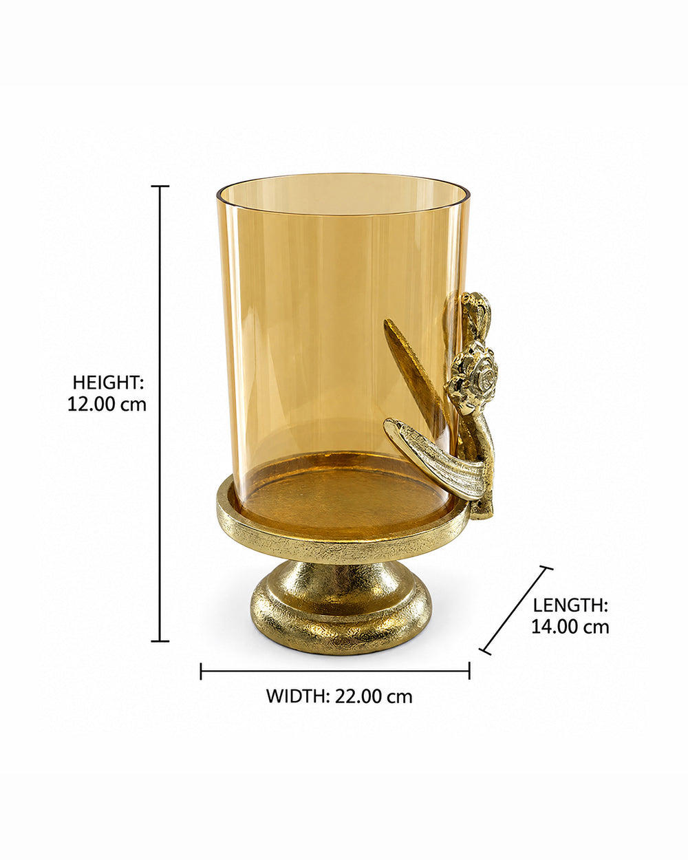 Genda Glow Brass Candle Holder - Small | Haveli Socials