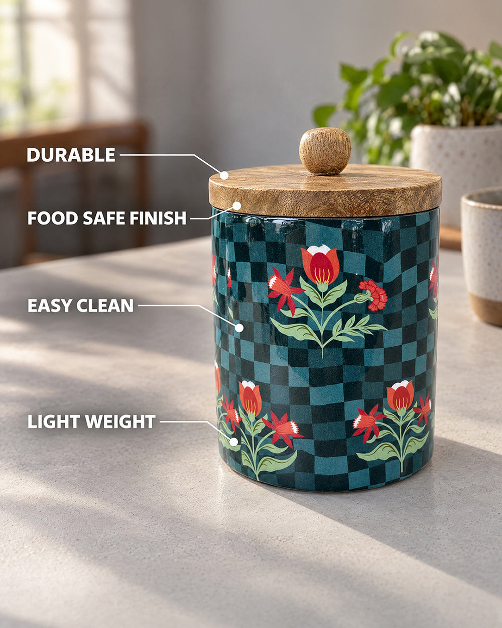 Patio Wooden  Jar | Haveli Socials