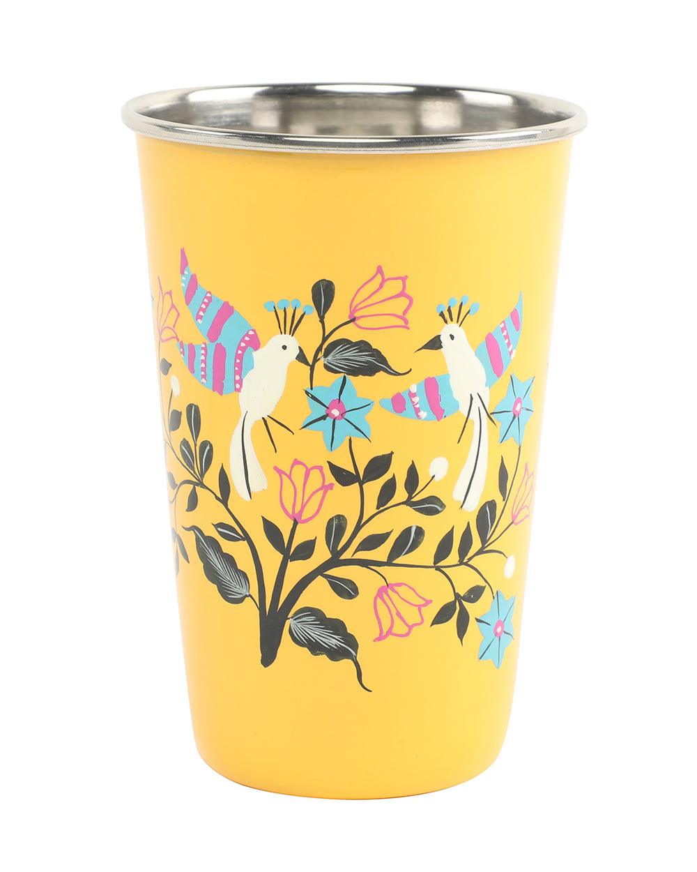 Chumbak Boho Birds Steel Tumbler - Large