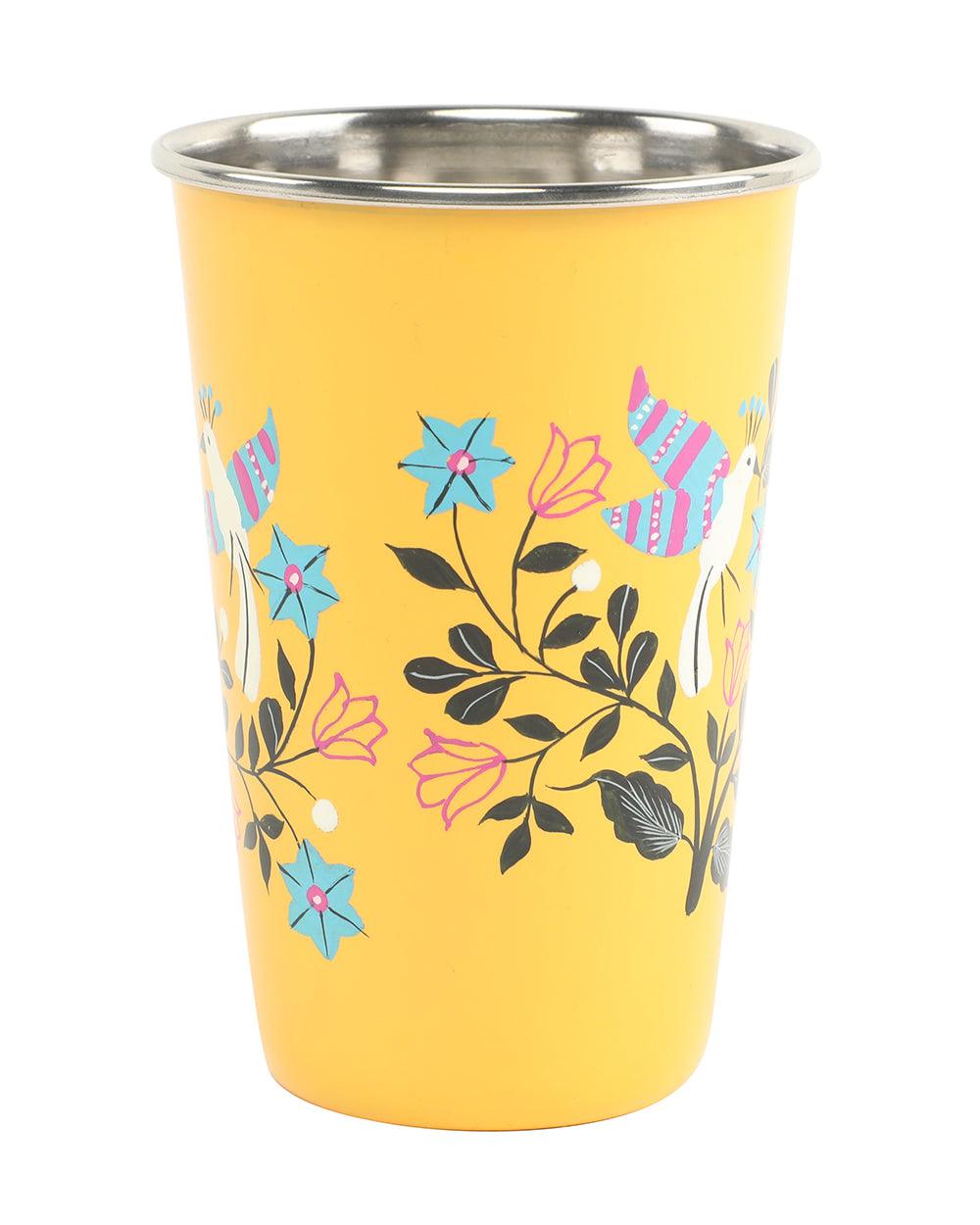 Chumbak Boho Birds Steel Tumbler - Large