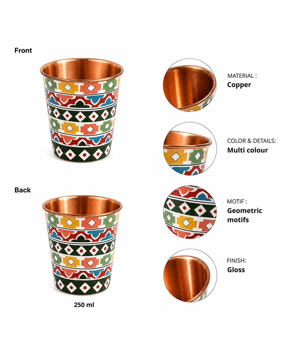 Folklore Copper Tumbler - 250 ml | Forest Folklore