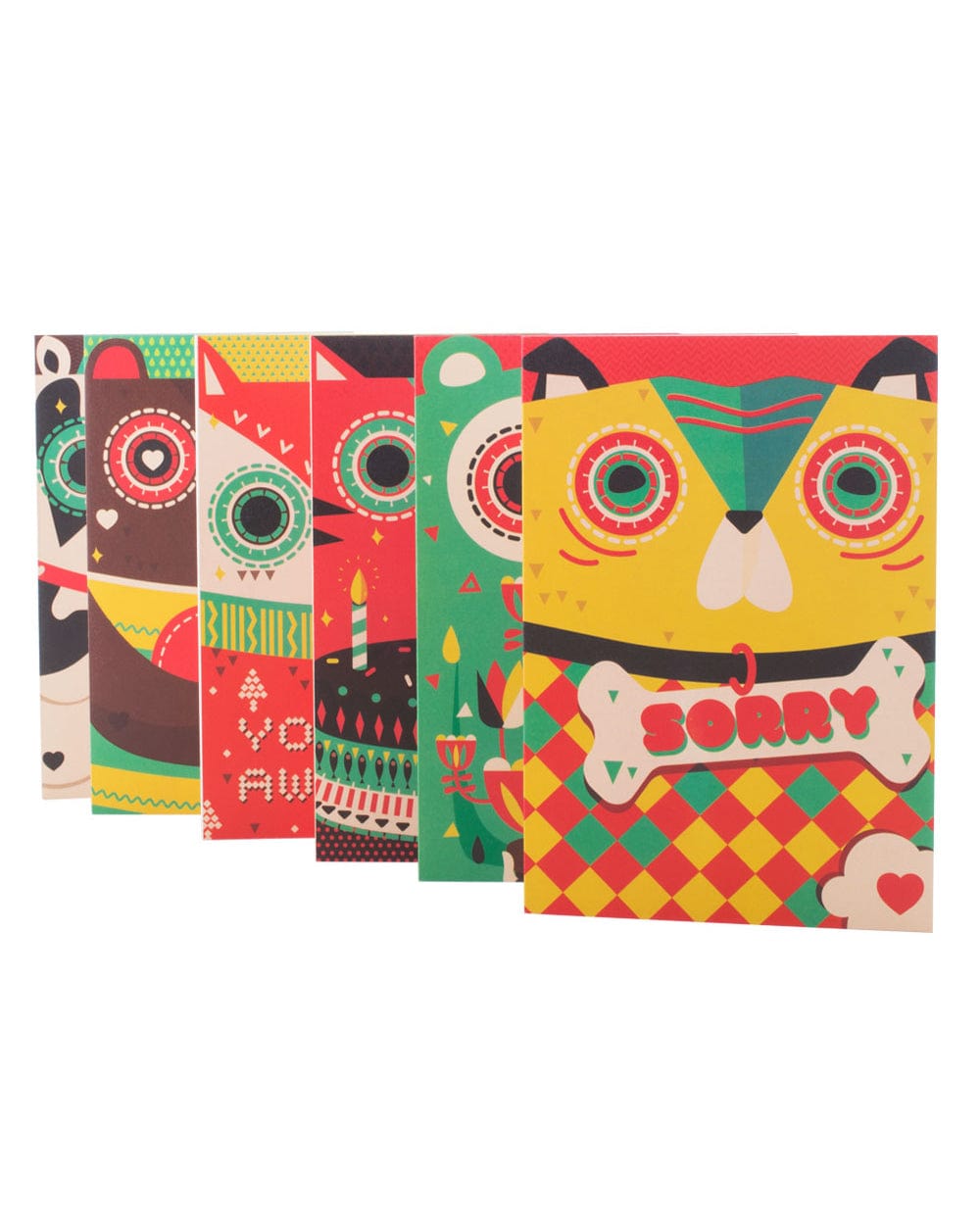 Chumbak Happy Animals Greeting Card - Set of 6