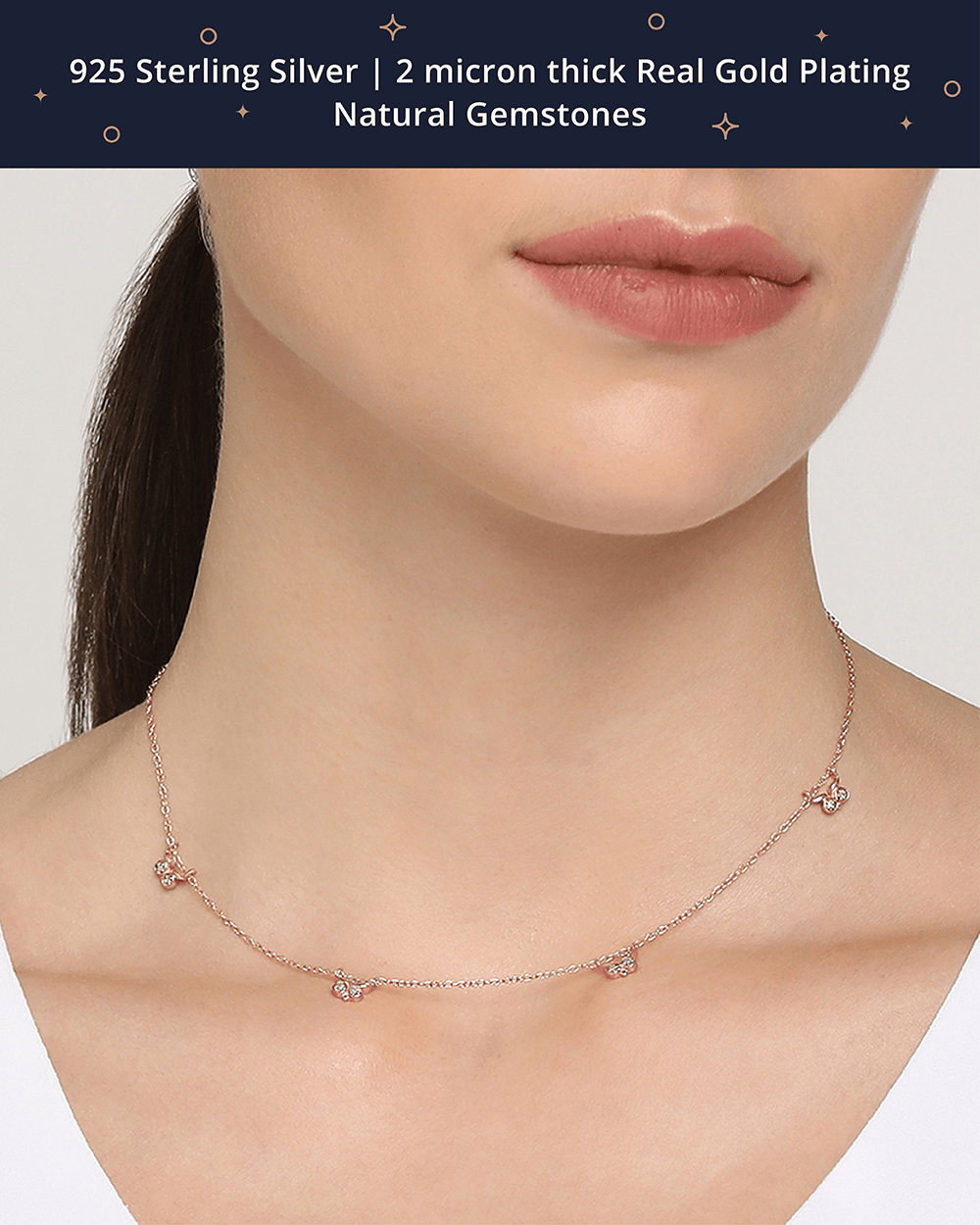 Chumbak Diamond Peepers Necklace - Diamond