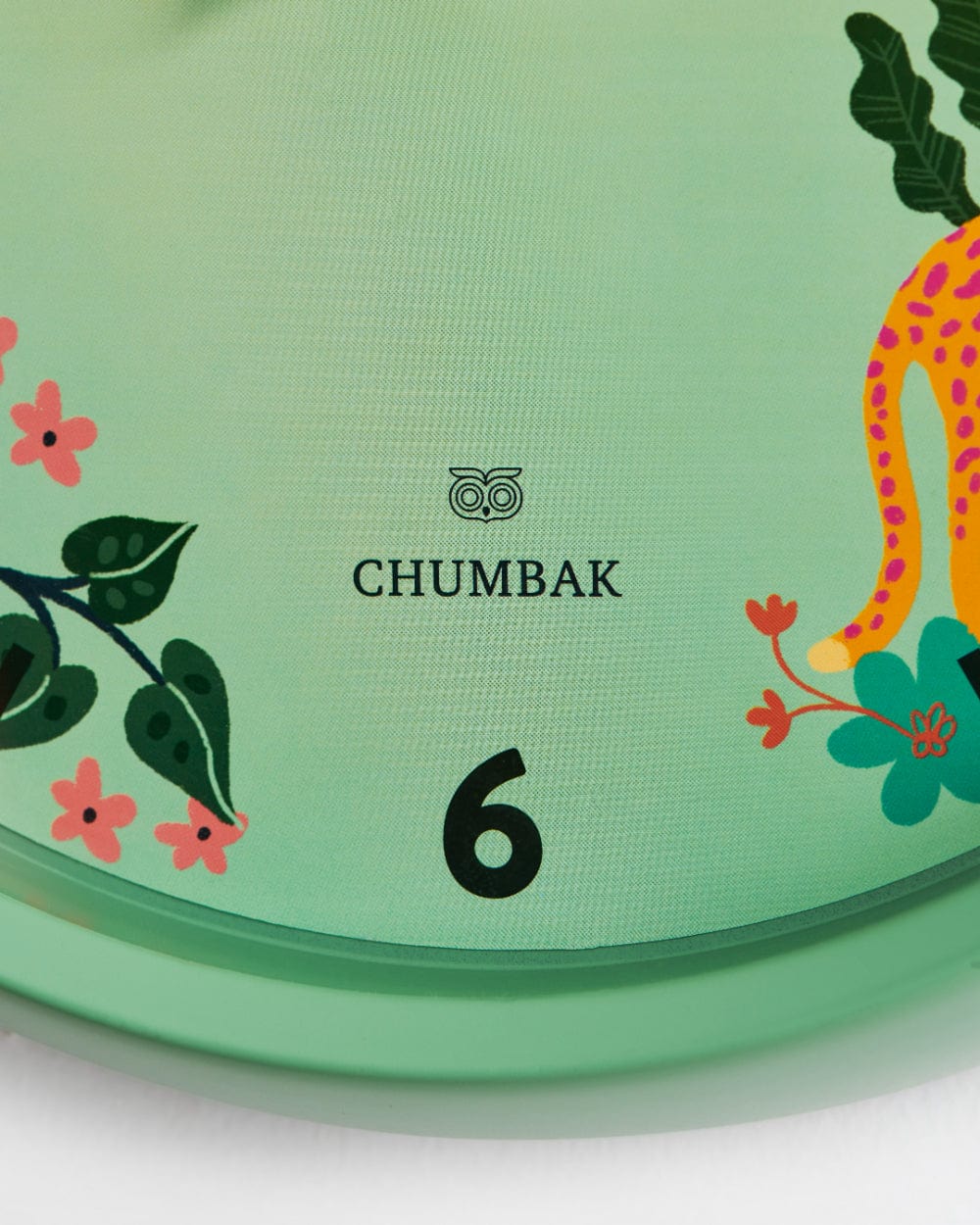 Chumbak Chumbak Tropical Jungle Wall Clock - Teal rim