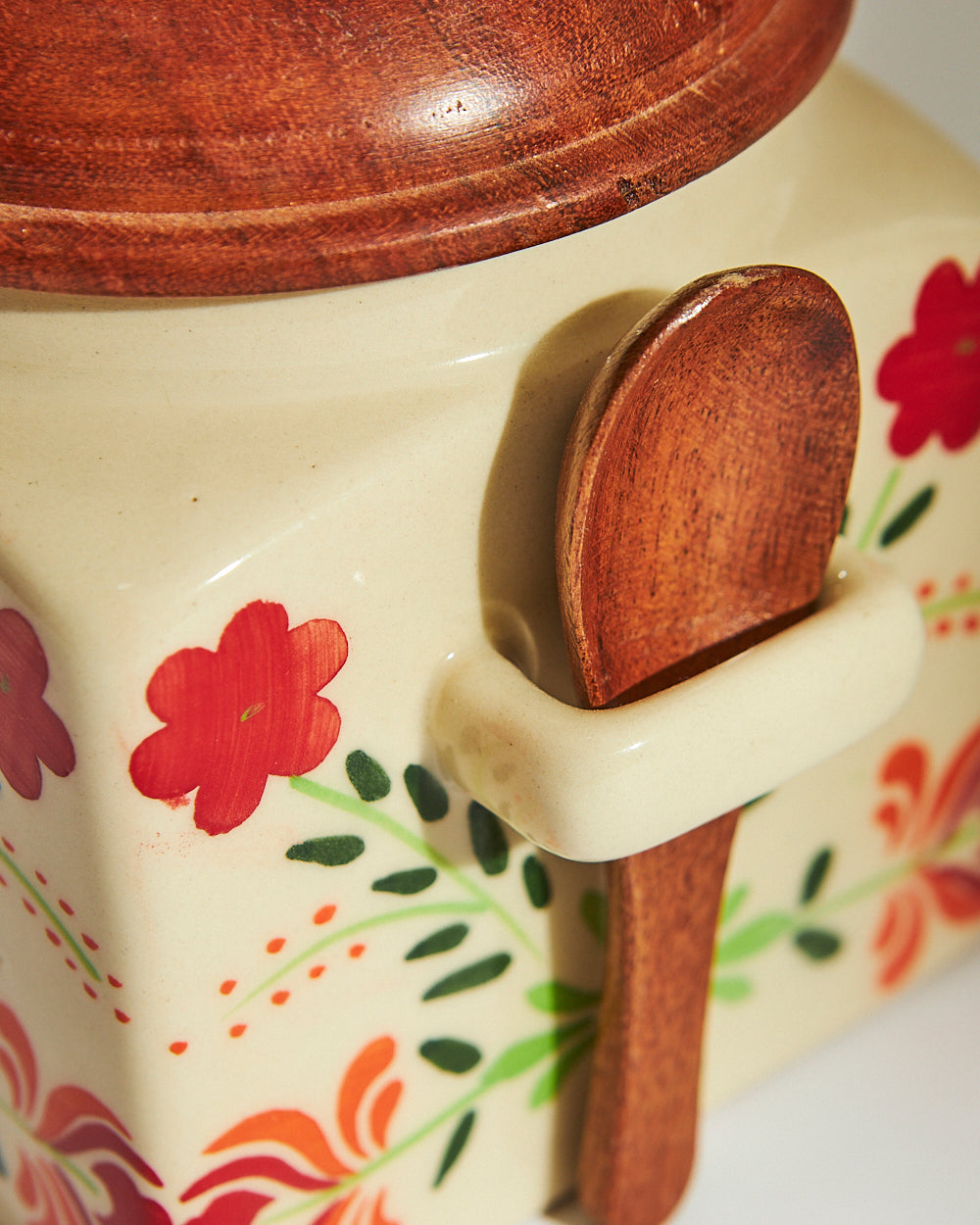 Vintage  Floral Storage Jar