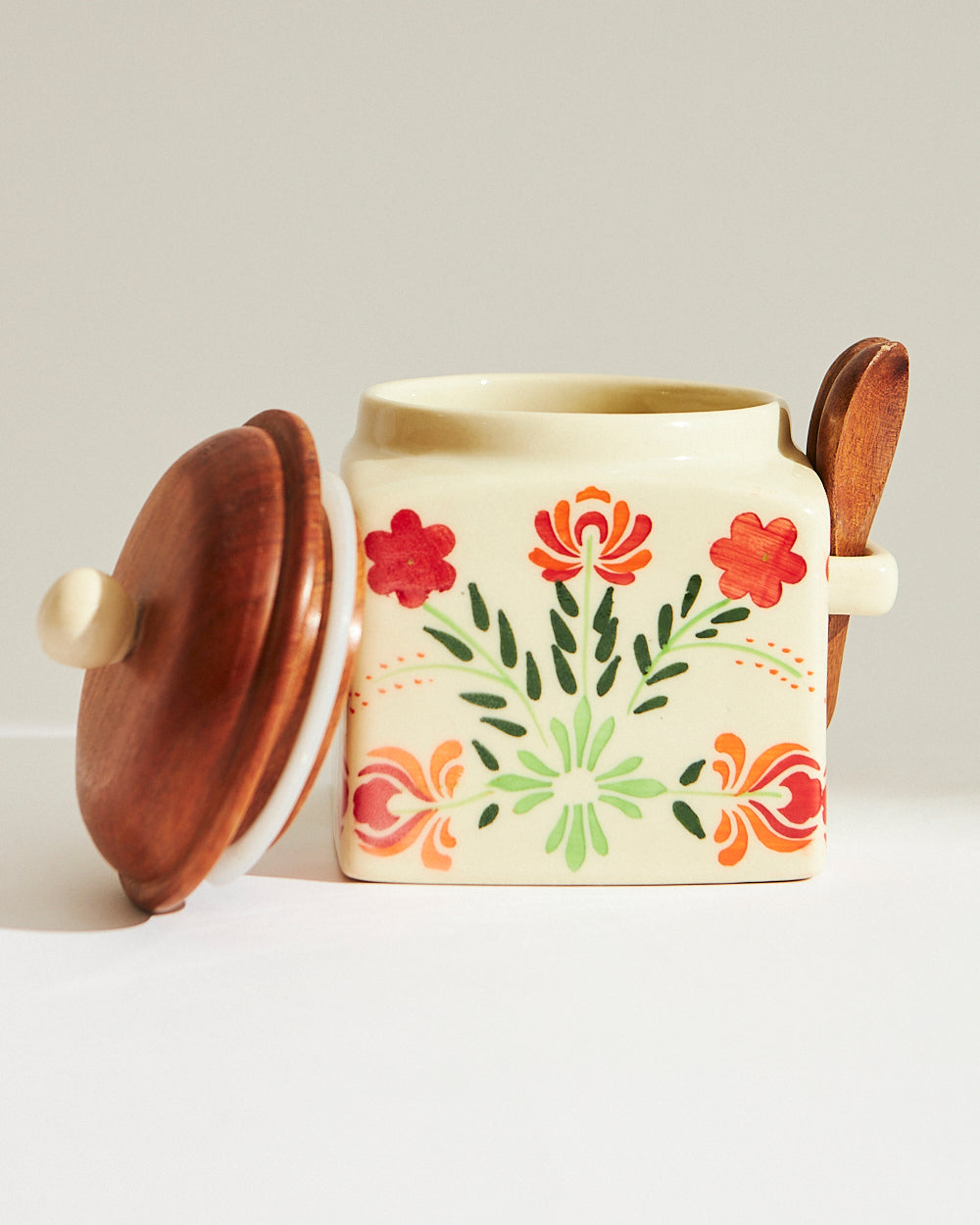 Vintage  Floral Storage Jar