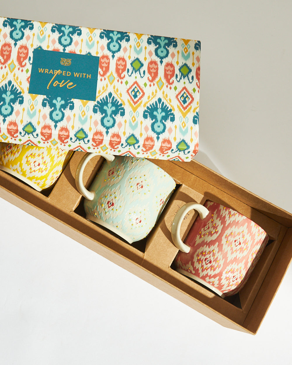 Ikat Fusion Mugs Gift Box | Set of 3